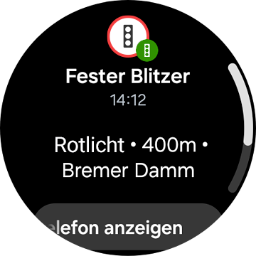 Warnung auf der Smartwatch